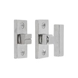 Dauby Authentiek Dauby deurbeslagset Toiletslot 63mm rechthoekig met strakke greep set van 2