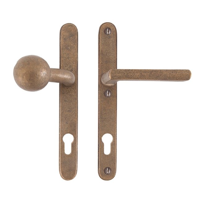 Dauby Veiligheidsbeslag klink ''Bol-vorm'' buitenzijde + type PH1920 binnenzijde 92mm per set