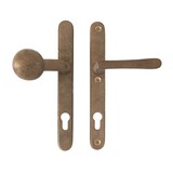 Dauby Veiligheidsbeslag klink ''Bol-vorm'' buiten + afgeronde greep binnen 92mm per set