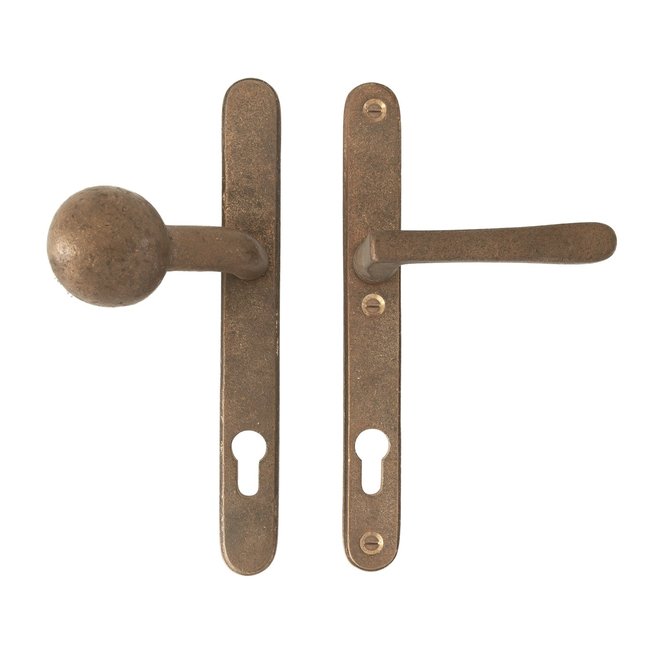 Dauby Veiligheidsbeslag klink ''Bol-vorm'' buiten + afgeronde greep binnen 92mm per set
