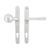 Dauby Veiligheidsbeslag klink ''Bol-vorm'' buiten + afgeronde greep binnen 92mm per set