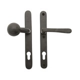 Dauby Veiligheidsbeslag klink ''Bol-vorm'' buiten + afgeronde greep binnen 92mm per set