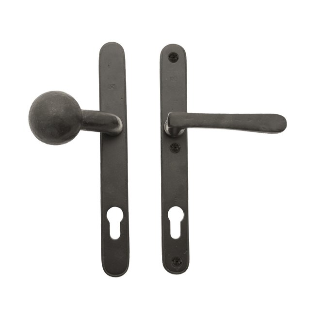 Dauby Veiligheidsbeslag klink ''Bol-vorm'' buiten + afgeronde greep binnen 92mm per set