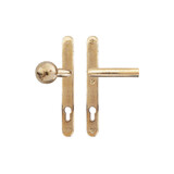 Dauby Veiligheidsbeslag klink ''Bol-vorm'' buitenzijde + type PH1930 binnenzijde 92mm set van 2