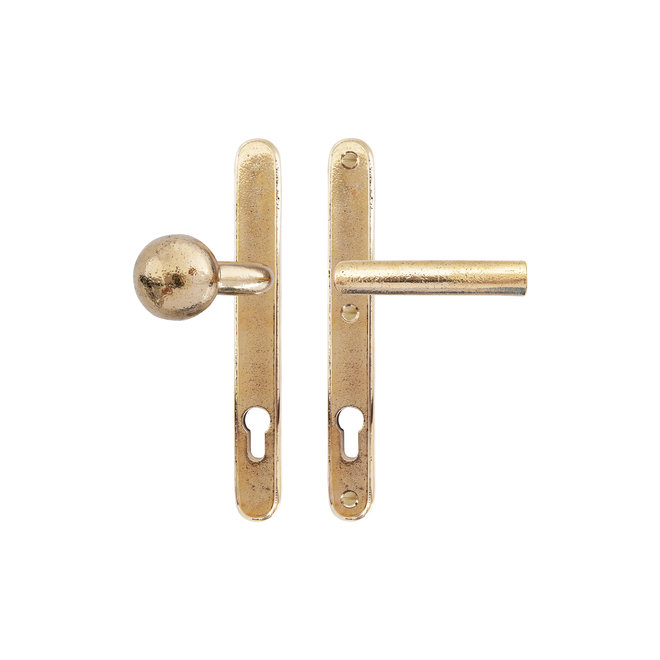 Dauby Veiligheidsbeslag klink ''Bol-vorm'' buitenzijde + type PH1930 binnenzijde 92mm set van 2