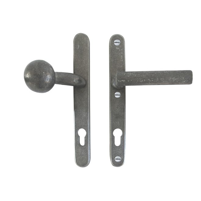 Dauby Veiligheidsbeslag klink ''Bol-vorm'' buitenzijde + type PH1930 binnenzijde 92mm set van 2