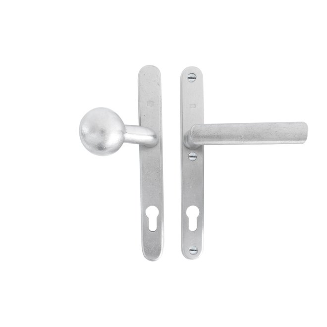 Dauby Veiligheidsbeslag klink ''Bol-vorm'' buitenzijde + type PH1930 binnenzijde 92mm set van 2