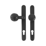 Dauby Veiligheidsbeslag klink ''Bol-vorm'' buiten + ronde knop binnen 92mm set van 2