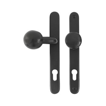 Dauby veiligheidsbeslag klink ''Bol-vorm'' buiten + ronde knop binnen Dauby veiligheidsbeslag klink ''Bol-vorm'' buiten + ronde knop binnen