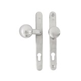 Dauby Veiligheidsbeslag klink ''Bol-vorm'' buiten + ronde knop binnen 92mm set van 2