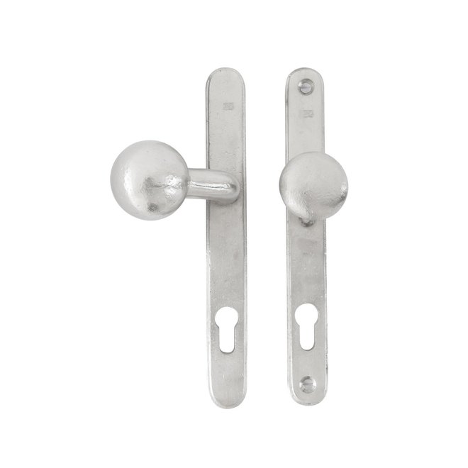 Dauby Veiligheidsbeslag klink ''Bol-vorm'' buiten + ronde knop binnen 92mm set van 2