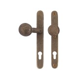 Dauby Veiligheidsbeslag klink ''Bol-vorm'' buiten + ronde knop binnen 92mm set van 2