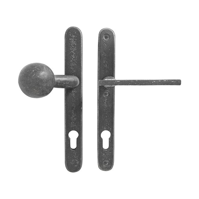 Dauby Veiligheidsbeslag klink ''Bol-vorm'' buitenzijde + type PH2017 as-maat 92mm  set van 2