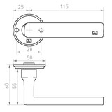 Dauby Deurklink (set van 2) type PH1930 rozet 50 mm rond  set van 2