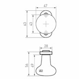 Dauby Deurklink (set van 2)  ronde deurklink met ovale rozet  set van 2
