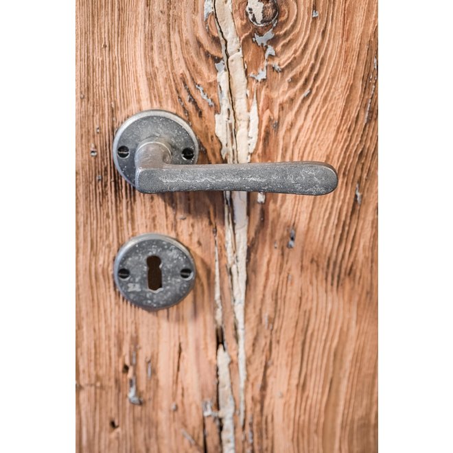 Dauby Deurklink (set van 2) L-klink rozet 50 mm rond XL-greepset van 2