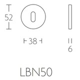 Formani Zwart binnendeurbeslag sleutelrozet rond mat zwart