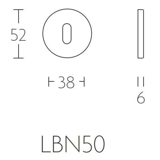 Formani Strak modern binnendeurbeslag sleutelrozet rond kleur mat RVS