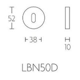 Formani Zwart binnendeurbeslag sleutelrozet rond mat zwart