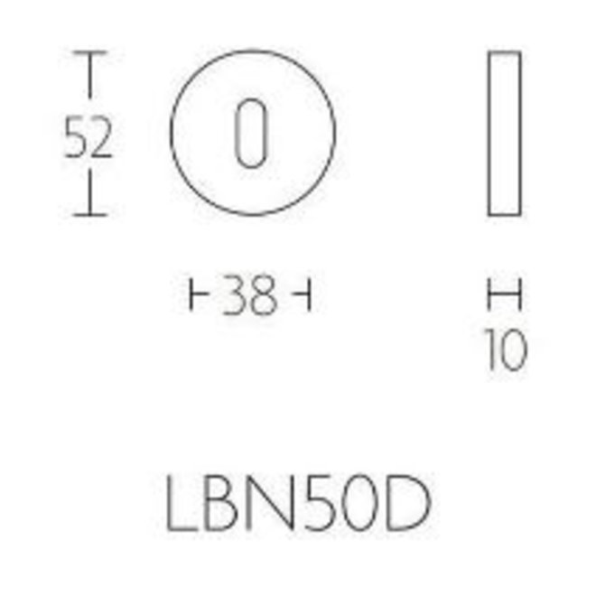 Formani Zwart binnendeurbeslag sleutelrozet rond mat zwart