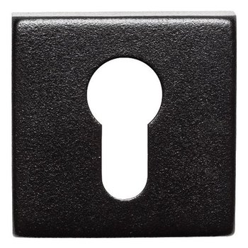 Cilinderrozet  industrieel deurbeslag mat zwart vierkant