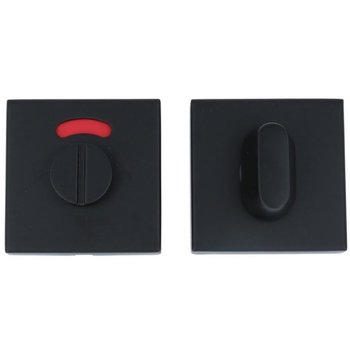 Industrieel modern deurbeslag zwart toiletslot vierkant