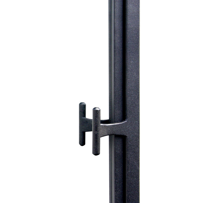 KempiQ Design deur zwart Staal 4-vaks Asymmetrische verdeling en glas