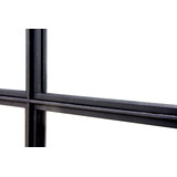 KempiQ Design deur zwart Staal 4-vaks Asymmetrische verdeling en glas