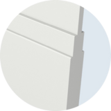 Albo Binnendeur IJ1600 stomp wit gegrond paneel