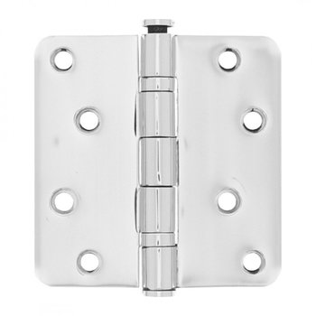 Kogellagerscharnier kleur RVS gepolijst 89x89 afgerond Kogellagerscharnier kleur RVS gepolijst 89x89 afgerond
