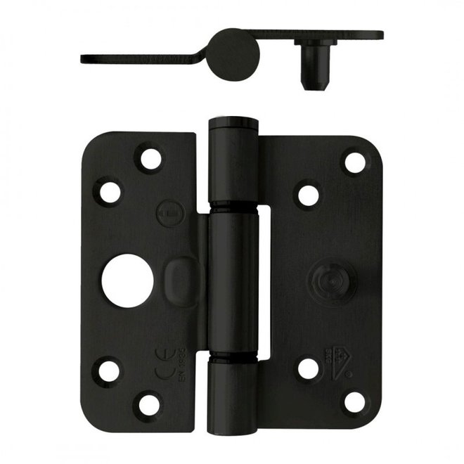 Intersteel  SKG3 intersteel Glijlagerscharnier 89x89x3 afgerond Rechts zwart