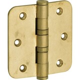 TopDeuren Kogellagerscharnier 89x89x3 afgerond kleur Messing Antiek