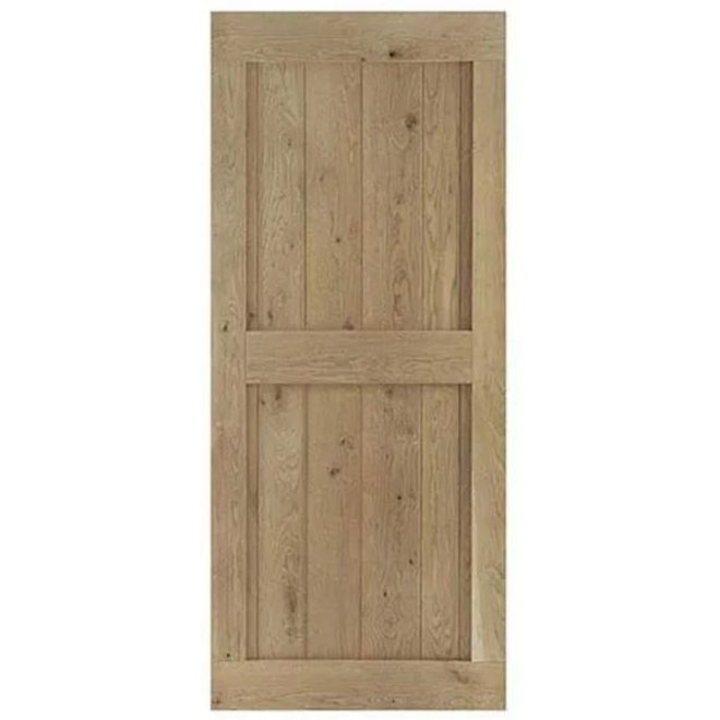 KempiQ Massief eiken stompe binnendeur met natuurlijke look met klamp