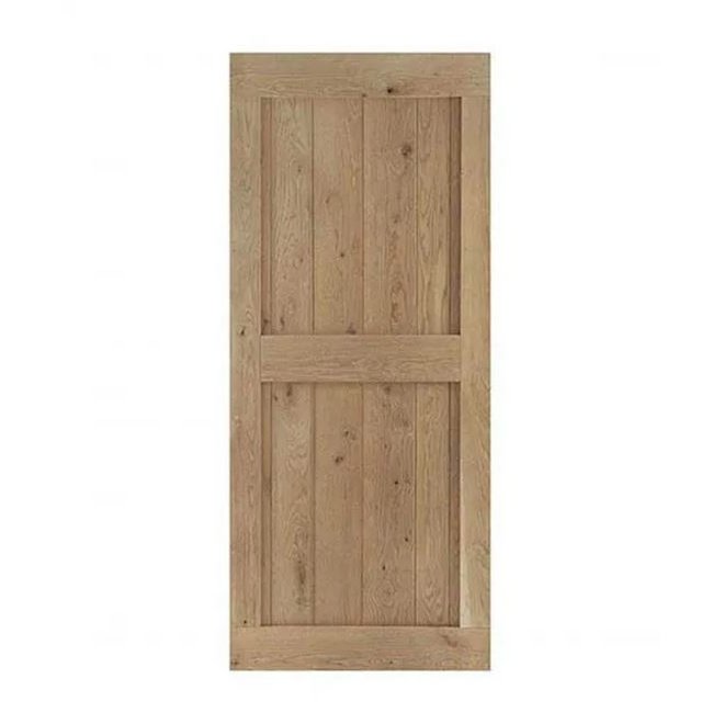 KempiQ Massief eiken stompe binnendeur met natuurlijke look met klamp