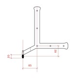 KempiQ Uniek Luikbeslag LINKS zwart metaal voor montage in hardsteen