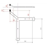 KempiQ Uniek Luikbeslag LINKS zwart metaal voor montage in hardsteen