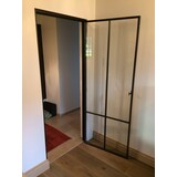 KempiQ Design deur zwart Staal 4-vaks verdeling en glasvenster