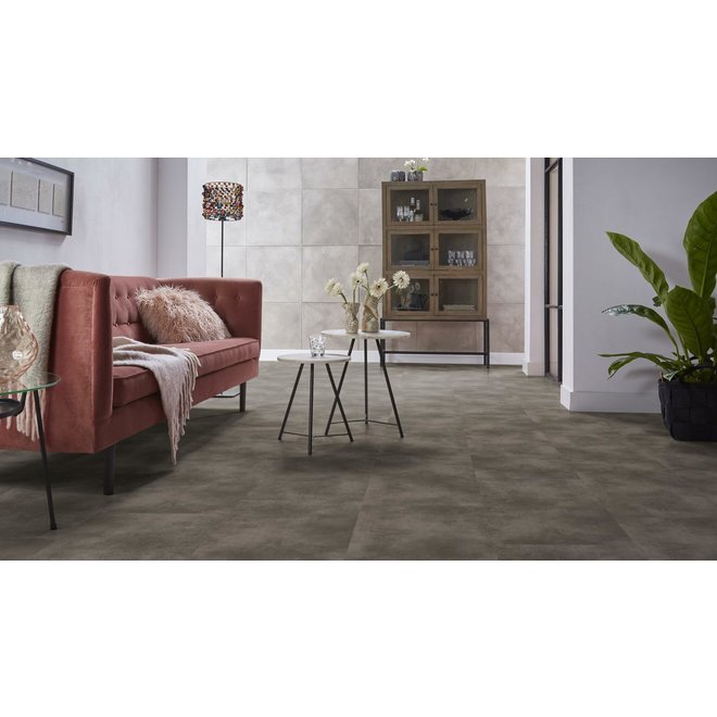 Ambiant Ambiant PVC vloer Concrete tegels  91x91 cm kleur Mid Grey XL