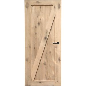 Eiken fineer binnendeur Roble Uno rechts met enkele klamp