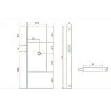 KempiQ Cabana Magneet loopslot voor stompe deur Zwart / Rvs