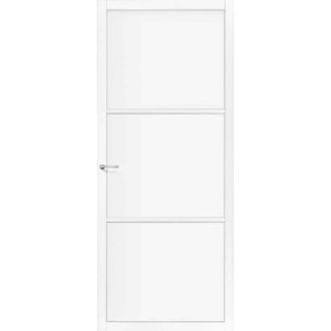 Skantrae binnendeur stomp blank glas SSL 4053 wit gegrond