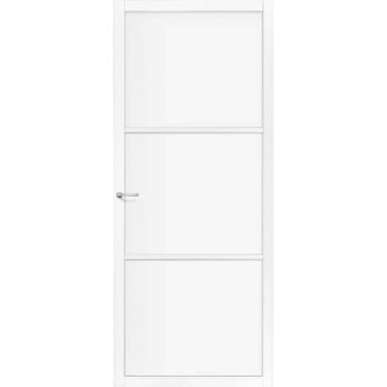 Binnendeur stomp blank glas SSL 4053 wit gegrond Binnendeur stomp blank glas SSL 4053 wit gegrond
