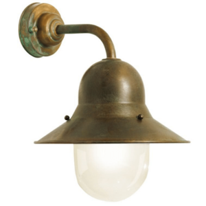 Stallamp model Martine koperbruin 33cm