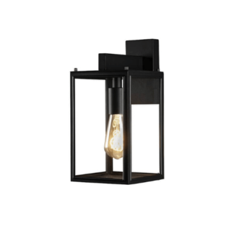Strakke buitenlamp model Carré mat zwart Strakke buitenlamp model Carré mat zwart