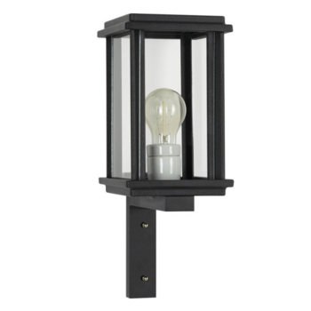 Strakke buitenlamp model Carital mat zwart Strakke buitenlamp model Carital mat zwart