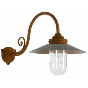 KS verlichting gietijzeren muurlamp Rhondé roestbruin