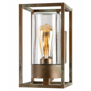 Strakke buitenlamp koperbruin wandmodel Strakke buitenlamp koperbruin wandmodel