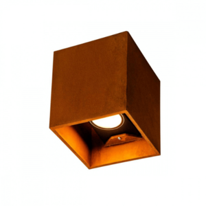Wandlamp Rusto Up&Down 18 cm roestbruin vierkant
