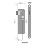 Skantrae Skantrae Slim Serie  hang- en sluitwerkset 811 mat chroom rechthoekig
