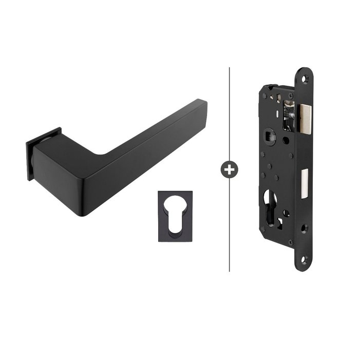 Skantrae Skantrae Slim Serie  hang- en sluitwerkset 830 zwart rechthoekig